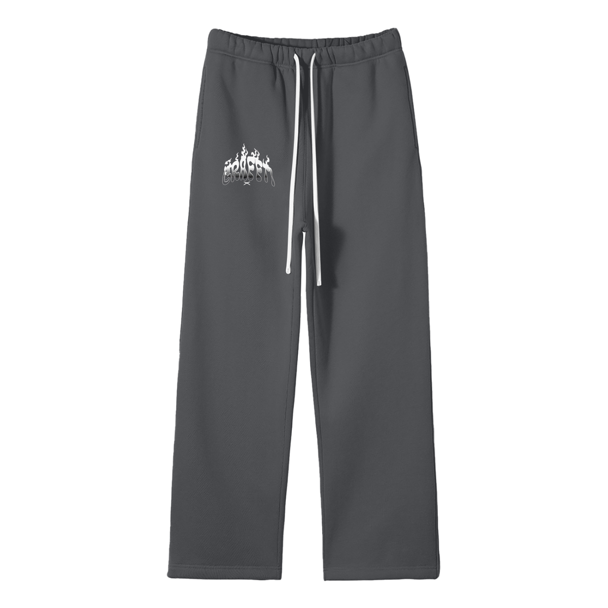 graffti  Solid Color Fleece Straight Leg Pants
