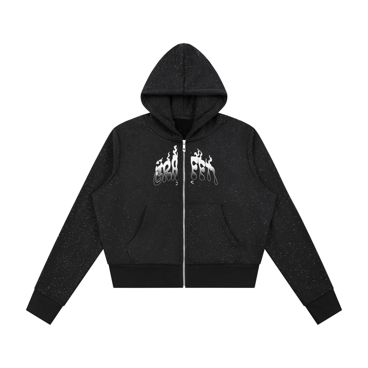 black graffti hoodie