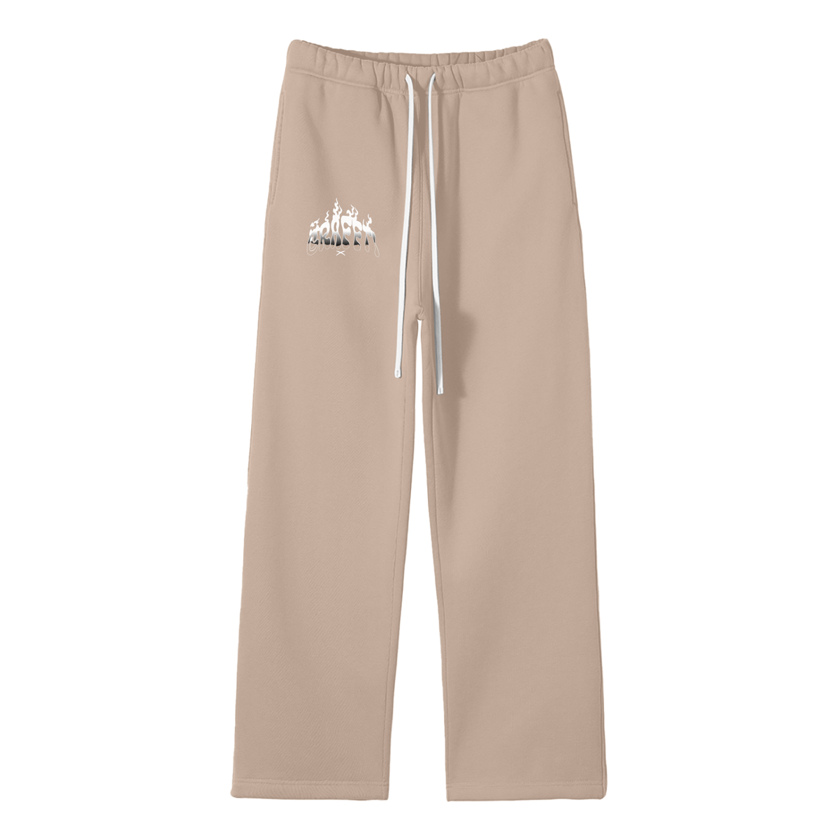 graffti  Solid Color Fleece Straight Leg Pants