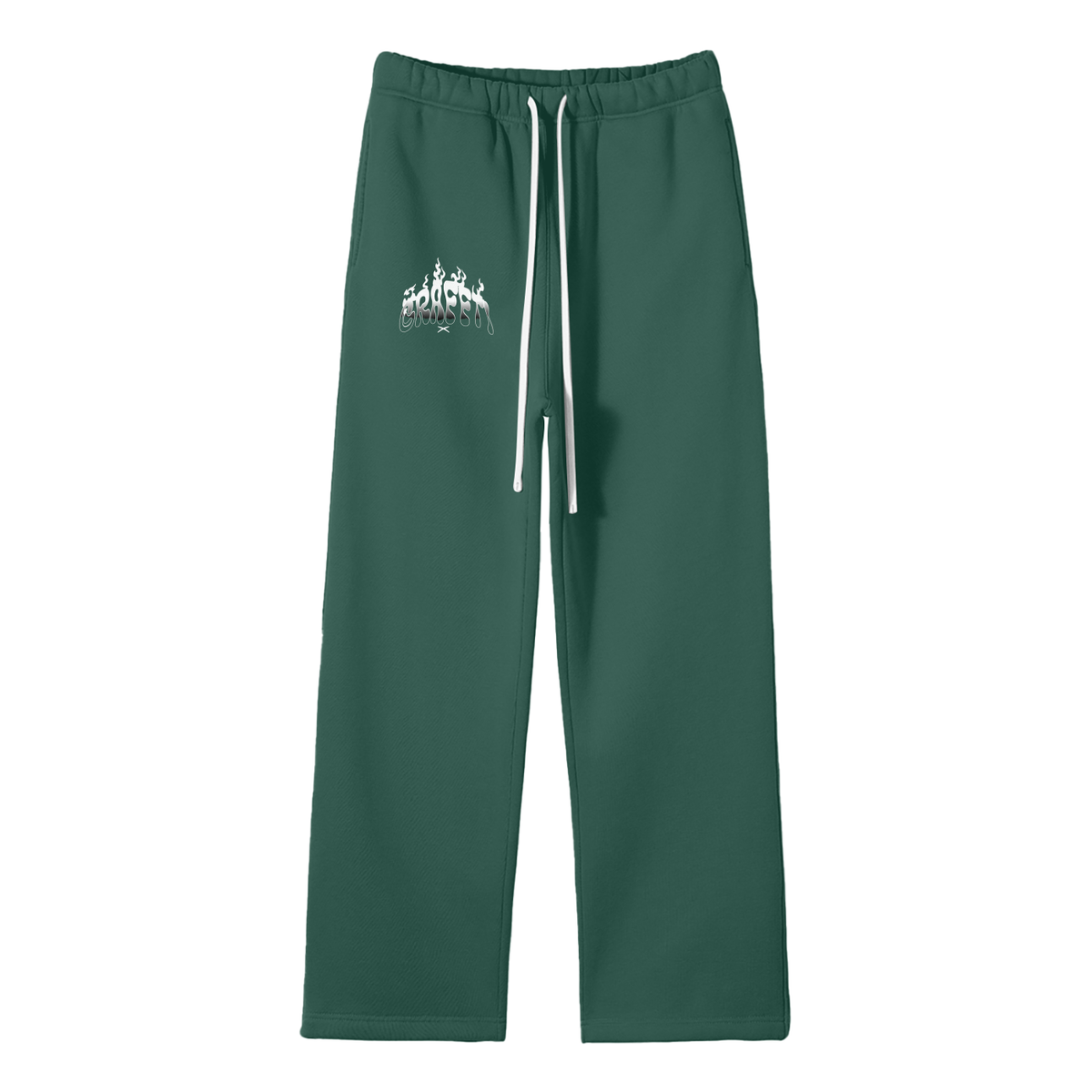 graffti  Solid Color Fleece Straight Leg Pants
