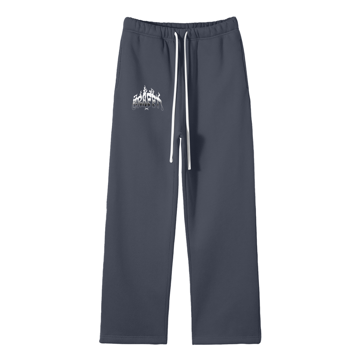 graffti  Solid Color Fleece Straight Leg Pants