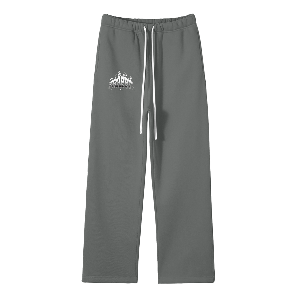 graffti  Solid Color Fleece Straight Leg Pants