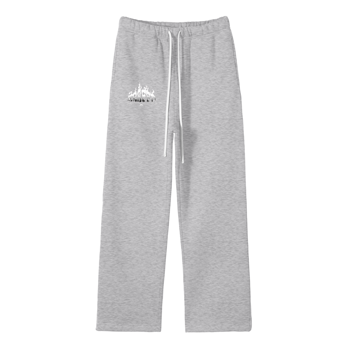 graffti  Solid Color Fleece Straight Leg Pants